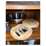 Kitchenware Collection with Mixing Bowls, Serving Tray, Cheese Board and Accessories