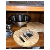 Kitchenware Collection with Mixing Bowls, Serving Tray, Cheese Board and Accessories