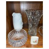 Collection of Crystal and Porcelain Decorative Tableware