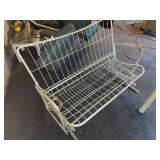 Metal Patio Glider Loveseat with Cushions