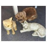 Collection of Animal Garden Statues and Decorative Figurines