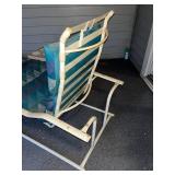 Outdoor Patio Chaise Lounge Chair with Cushion and Side Table