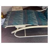 Outdoor Patio Chaise Lounge Chair with Cushion and Side Table