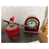 Decorative Desk Lot with Globe, Clocks, Oil Diffuser, and Framed Art