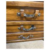 Rustic Wood Chest of Drawers with Metal Handles, 36in x 20in x 49in