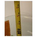 13-Inch Decorative Glass Plate with Cat and Garden Scene