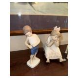 Set of 3 Porcelain Figurines: Boy, Girl, and Elephant by Hutschenreuther, Lladro, and Lenox