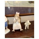 Set of 3 Porcelain Figurines: Boy, Girl, and Elephant by Hutschenreuther, Lladro, and Lenox