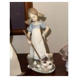 Set of 3 Lladro Porcelain Girl Figurines Spain