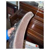 Vintage Black Cast Metal Menorah Candle Holder with Figures