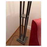 Stained Glass Floor Lamp with Geometric Metal Base