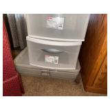 Sterilite Storage Drawer Tower and Assorted Plastic Totes