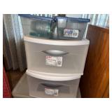 Sterilite Storage Drawer Tower and Assorted Plastic Totes