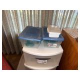 Sterilite Storage Drawer Tower and Assorted Plastic Totes