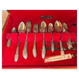 1847 Rogers Bros IS Silverplate Flatware Set with Wooden Case
