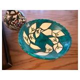 Barlow Decorative Cheese Set with Tile, Hand-Painted Pottery Vase, and Ceramic Bowl