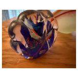Art Glass Collection with Murano Style Bowl, Fish Paperweight, and Gemstone Grapes