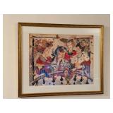 Framed Art Print of Elegant Women in Victorian Dress