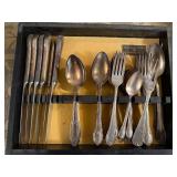 Vintage Silver-Plated Flatware Set in Display Box