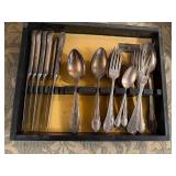 Vintage Silver-Plated Flatware Set in Display Box