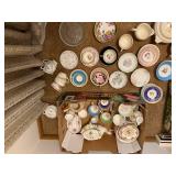 Large Assorted Set of Vintage Floral Tea Cups, Saucers, and Serving Pieces