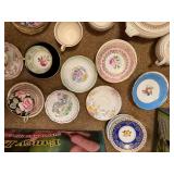 Large Assorted Set of Vintage Floral Tea Cups, Saucers, and Serving Pieces