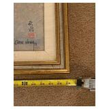 Framed Watercolor and Casein on Cork Art by Chu Wenec, 