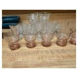 Vintage Glassware Collection with Mini Mugs, Dessert Dishes, and Bowls