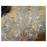Vintage Glassware Collection with Mini Mugs, Dessert Dishes, and Bowls