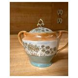 Vintage Handled Porcelain Sugar Bowl with Lid, Made in Japan