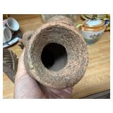 Set of 2 Tribal Style Clay Figurines - Handcrafted Sculptures