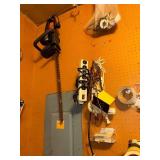 Workshop Tool and Hardware Lot with Electric Hedge Trimmer and Accessories