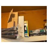 Group of Electrical and Utility Supplies including Vinyl Tubing, Velcro, and Conduit