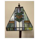 Arts and Crafts Style Stained Glass Table Lamp, 24 Inches Tall