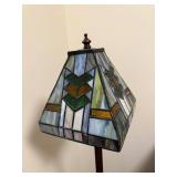 Arts and Crafts Style Stained Glass Table Lamp, 24 Inches Tall