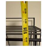 Set of 2 Black Metal Storage Racks with Shelves