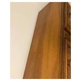 Vintage Wooden Bedroom Chest with Drawers and Cabinet, 42 x 18 x 54 Inches