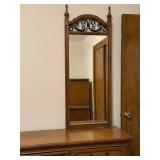 Vintage United Furniture Dresser with Dual Mirrors and Ornate Detailing