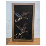 Black velvet Duck wall hanging