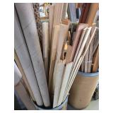 Birch tree logs and lath