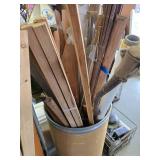 Birch tree logs and lath