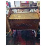 Sewing Box with fabric scraps