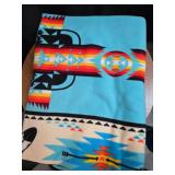 Heated vehicle blanket and Native American print blanket