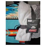 Heated vehicle blanket and Native American print blanket