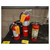 (3) Fire Extinguishers...