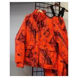 2 Pc Never Worn, Gamehide Blaze Orange Naked North Camo Bibs and Jacket