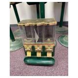 7 Pc Lor; 7 Metal and plastic Candy Machines with Plastic Stands, Varried Condition