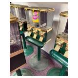 7 Pc Lor; 7 Metal and plastic Candy Machines with Plastic Stands, Varried Condition