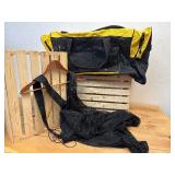Extra Large Yellow & Black Duffel Bag 32" Long x 16" Deep X 16" Tall and Large Draw String Mesh Bag Backpack