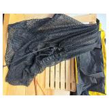 Extra Large Yellow & Black Duffel Bag 32" Long x 16" Deep X 16" Tall and Large Draw String Mesh Bag Backpack